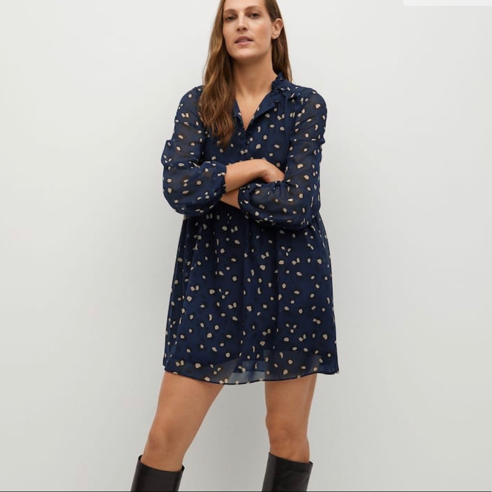 Mango Print Dress NWT